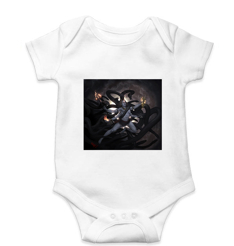 Mahakal Mahadev Bholenath Shiva Shivji Kids Romper For Baby Boy/Girl-0-5 Months(18 Inches)-White-Ektarfa.online