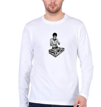 Load image into Gallery viewer, DJ Bruce Lee Full Sleeves T-Shirt for Men-White-Ektarfa.online
