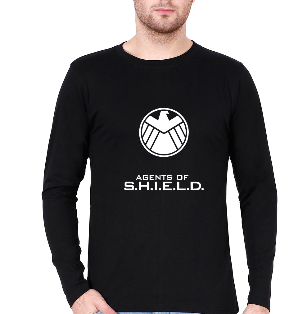 Agents of S.H.I.E.L.D Full Sleeves T-Shirt for Men-Black-Ektarfa.online