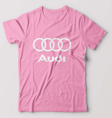 Audi T-Shirt for Men-S(38 Inches)-Light Baby Pink-Ektarfa.online