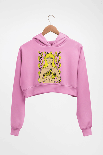 The Velvet Underground Crop HOODIE FOR WOMEN-Light Baby Pink-Ektarfa.online