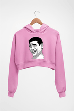 Load image into Gallery viewer, Yao Ming Face(Bitch Please) Crop HOODIE FOR WOMEN-Light Baby Pink-Ektarfa.online

