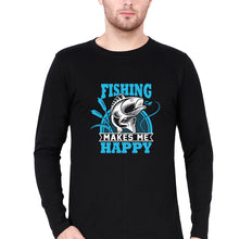 Load image into Gallery viewer, Fishing Full Sleeves T-Shirt for Men-Black-Ektarfa.online
