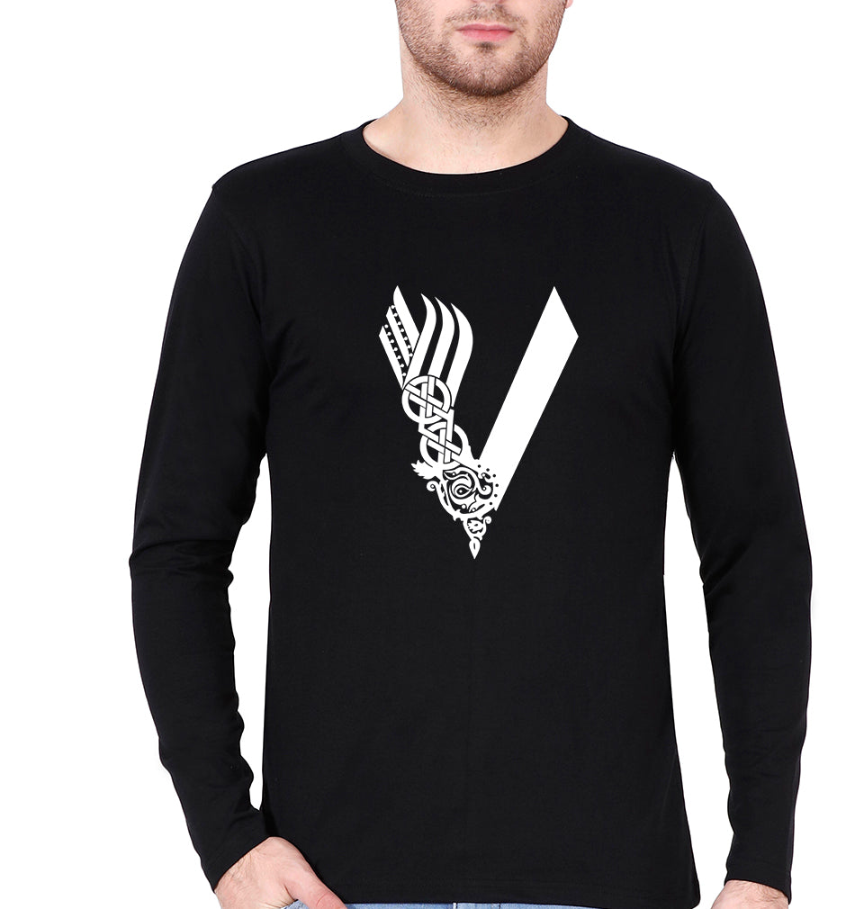 Vikings Full Sleeves T-Shirt for Men-Black-Ektarfa.online