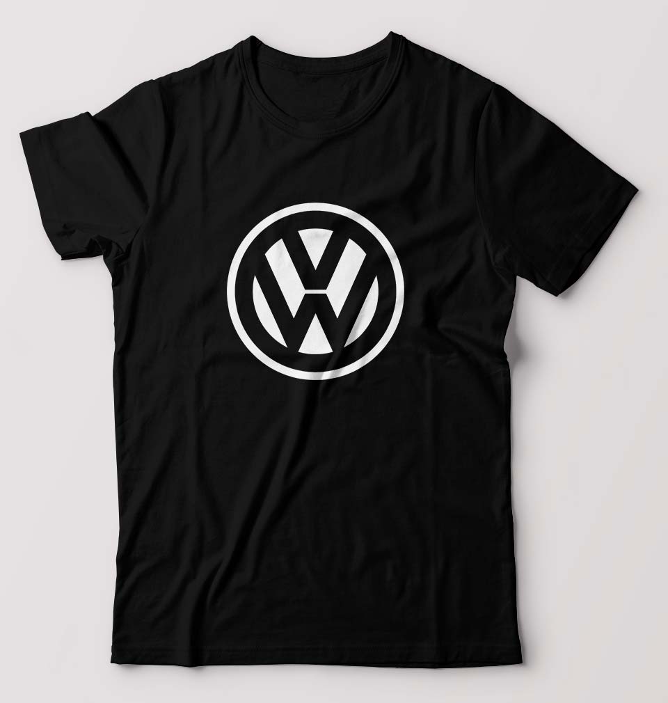 volkswagen T-Shirt for Men-S(38 Inches)-Black-Ektarfa.online