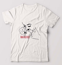 Load image into Gallery viewer, Narcos Drugs T-Shirt for Men-S(38 Inches)-White-Ektarfa.online
