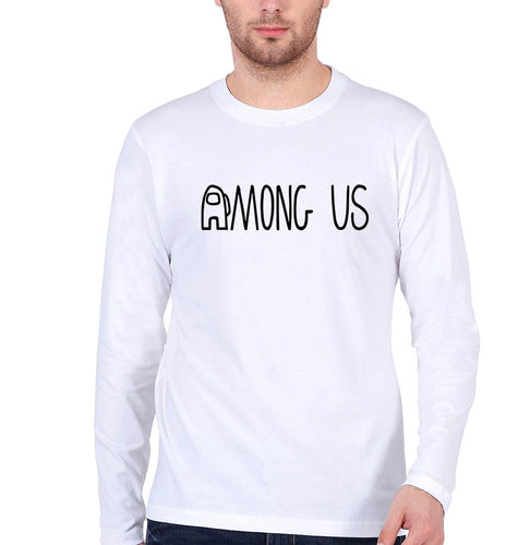 Among Us Full Sleeves T-Shirt for Men-White-Ektarfa.online