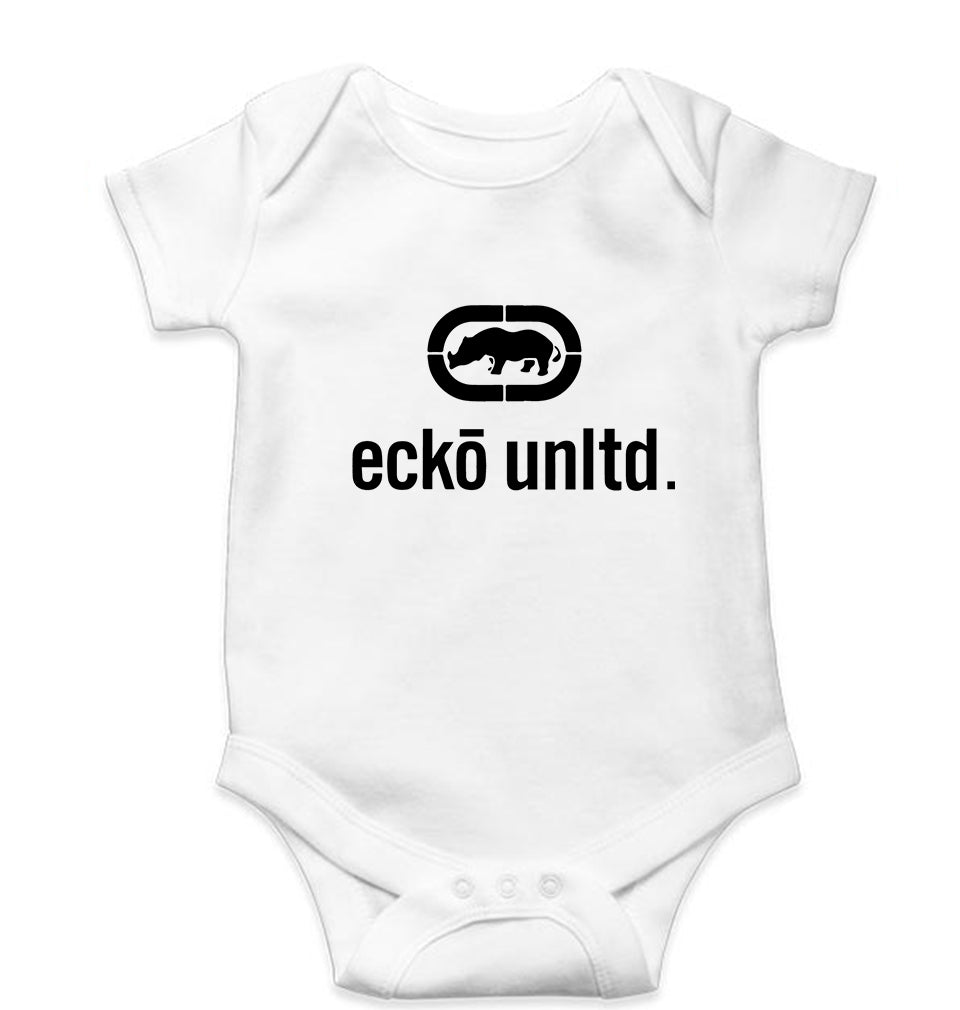 Ecko Unltd Kids Romper For Baby Boy/Girl-0-5 Months(18 Inches)-White-Ektarfa.online