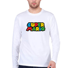 Load image into Gallery viewer, Super Mario Full Sleeves T-Shirt for Men-White-Ektarfa.online
