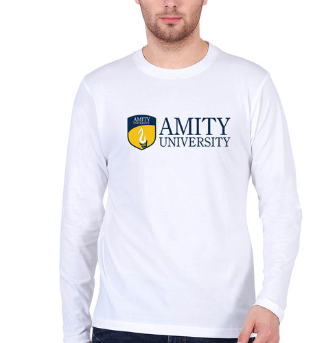 Amity Full Sleeves T-Shirt for Men-White-Ektarfa.online