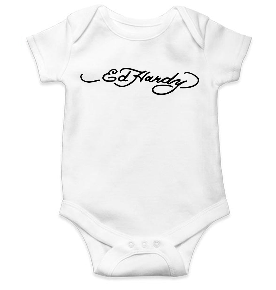 Ed Hardy Kids Romper For Baby Boy/Girl-0-5 Months(18 Inches)-White-Ektarfa.online