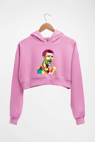 Novak Djokovic Tennis Crop HOODIE FOR WOMEN-Light Baby Pink-Ektarfa.online