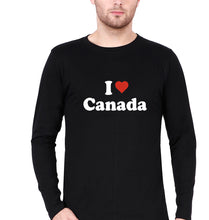Load image into Gallery viewer, I Love Canada T Full Sleeves T-Shirt for Men-Black-Ektarfa.online
