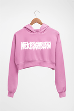Load image into Gallery viewer, Nekrogoblikon Crop HOODIE FOR WOMEN-Light Baby Pink-Ektarfa.online
