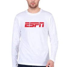 Load image into Gallery viewer, ESPN Full Sleeves T-Shirt for Men-White-Ektarfa.online

