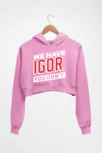 Load image into Gallery viewer, Igor Crop HOODIE FOR WOMEN-Light Baby Pink-Ektarfa.online
