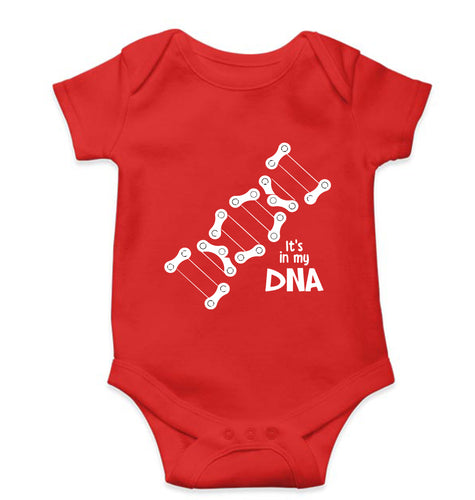 Cycling DNA Kids Romper For Baby Boy/Girl-0-5 Months(18 Inches)-RED-Ektarfa.online