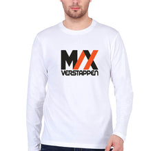 Load image into Gallery viewer, Max Verstappen Full Sleeves T-Shirt for Men-S(38 Inches)-White-Ektarfa.online
