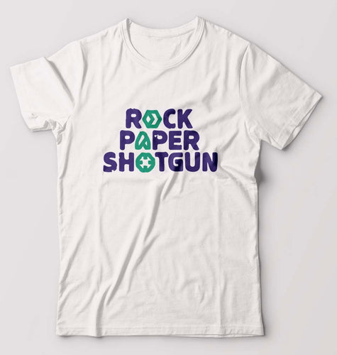 Rock Paper Shotgun T-Shirt for Men-White-Ektarfa.online