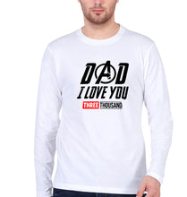 Load image into Gallery viewer, Dad I Love You 3000 Full Sleeves T-Shirt for Men-White-Ektarfa.online
