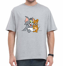 Load image into Gallery viewer, Tom and Jerry Oversized T-Shirt for Men-Grey-Ektarfa.online
