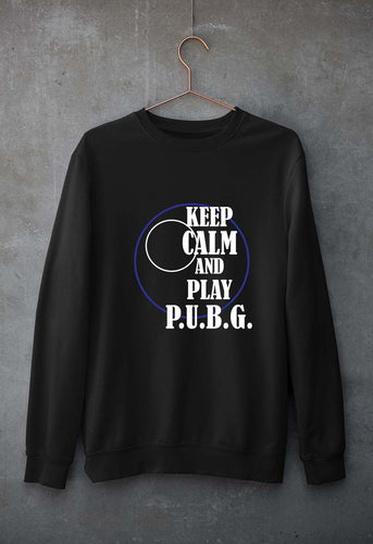 PUBG Keep Calm And Play Pubg Unisex Sweatshirt for Men/Women-Black-Ektarfa.online