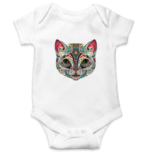 Load image into Gallery viewer, Psychedelic Cat Kids Romper Kids Romper For Baby Boy/Girl-0-5 Months(18 Inches)-White-Ektarfa.online
