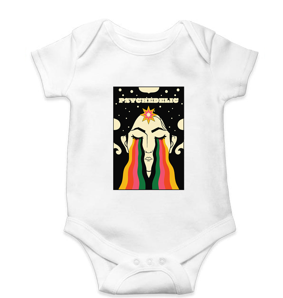 Psychedelic Kids Romper For Baby Boy/Girl-White-Ektarfa.online