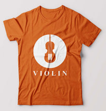 Load image into Gallery viewer, Violin T-Shirt for Men-Orange-Ektarfa.online
