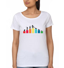 Load image into Gallery viewer, Dog Evolution T-Shirt for Women-White-Ektarfa.online
