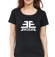Load image into Gallery viewer, Evolve T-Shirt for Women-XS(32 Inches)-Black-Ektarfa.online
