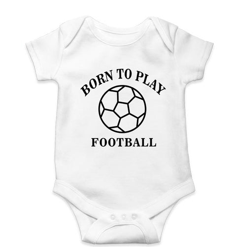 Play Football Kids Romper For Baby Boy/Girl-0-5 Months(18 Inches)-White-Ektarfa.online