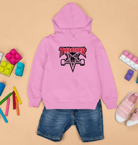 Thrasher Kids Hoodie for Boy/Girl-1-2 Years(24 Inches)-Light Baby Pink-Ektarfa.online