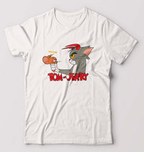Load image into Gallery viewer, Tom and Jerry T-Shirt for Men-S(38 Inches)-White-Ektarfa.online
