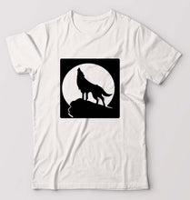 Load image into Gallery viewer, Wolf T-Shirt for Men-S(38 Inches)-White-Ektarfa.online
