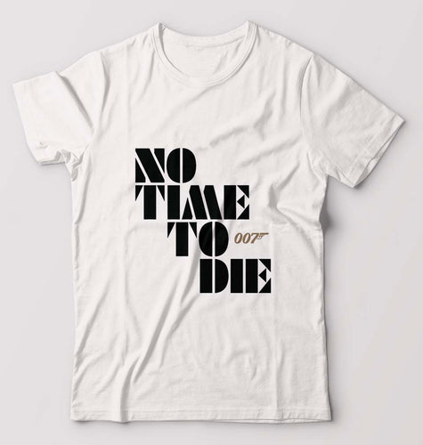 No Time To Die James Bond 007 T-Shirt for Men-White-Ektarfa.online