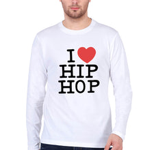 Load image into Gallery viewer, I Love Hip Hop Full Sleeves T-Shirt for Men-White-Ektarfa.online

