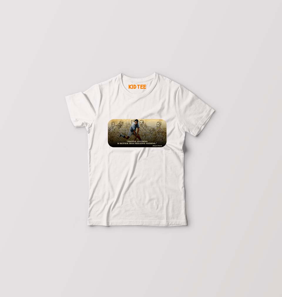 Dhyan Chand Kids T-Shirt for Boy/Girl-White-Ektarfa.online