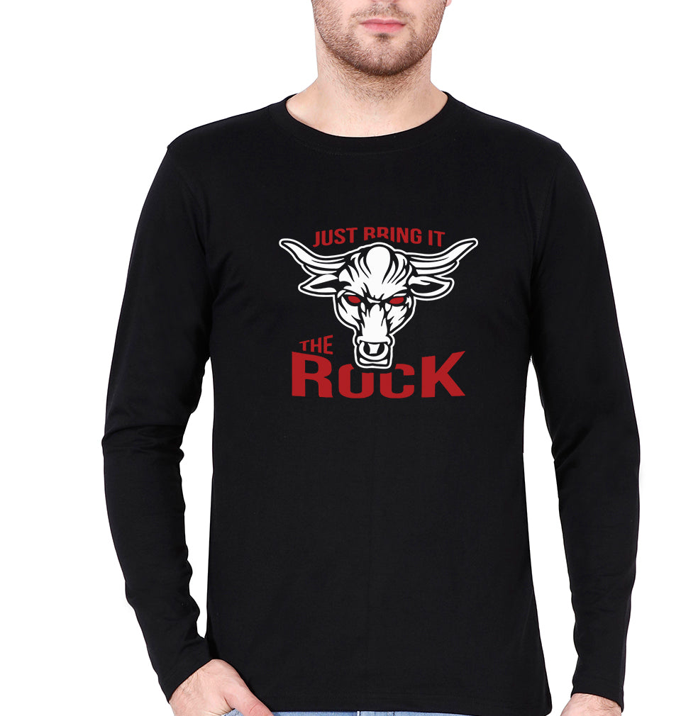 The Rock Full Sleeves T-Shirt for Men-Black-Ektarfa.online
