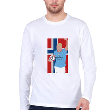 Load image into Gallery viewer, Erling Haaland Full Sleeves T-Shirt for Men-White-Ektarfa.online
