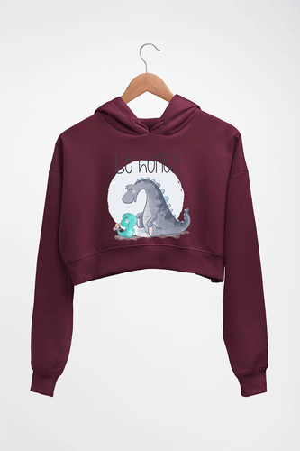 Dinosaur Crop HOODIE FOR WOMEN-Maroon-Ektarfa.online