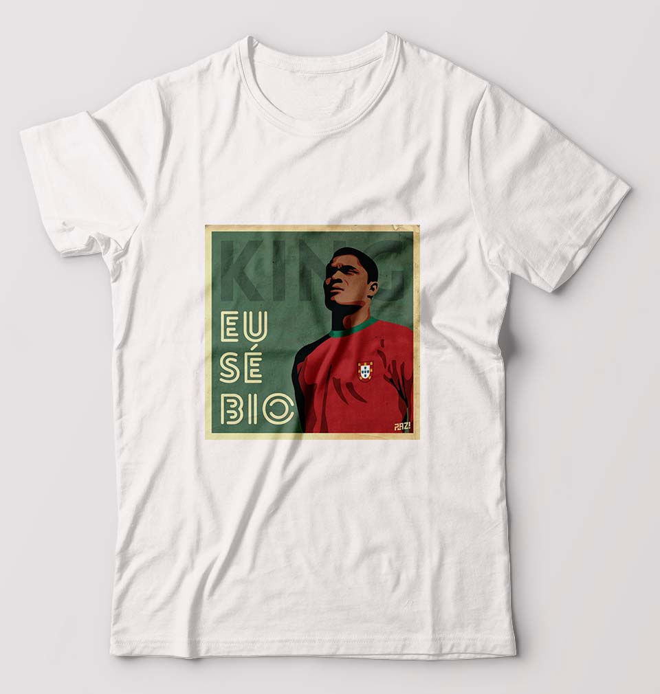 Eusébio T-Shirt for Men-S(38 Inches)-White-Ektarfa.online