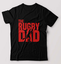 Load image into Gallery viewer, Rugby Dad T-Shirt for Men-Black-Ektarfa.online
