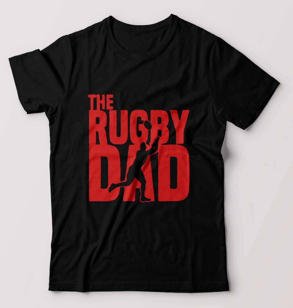 Rugby Dad T-Shirt for Men-Black-Ektarfa.online