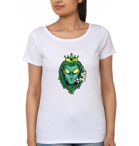 Weed Monster T-Shirt for Women-White-Ektarfa.online