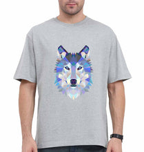 Load image into Gallery viewer, Wolf Oversized T-Shirt for Men-Grey-Ektarfa.online
