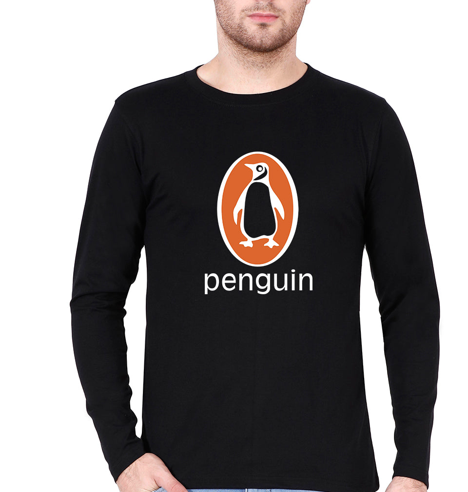 Penguin Full Sleeves T-Shirt for Men-Black-Ektarfa.online