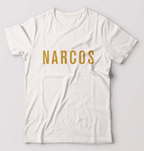 Load image into Gallery viewer, Narcos T-Shirt for Men-S(38 Inches)-White-Ektarfa.online
