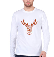 Load image into Gallery viewer, Deer Full Sleeves T-Shirt for Men-White-Ektarfa.online
