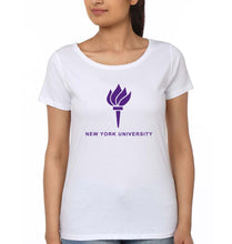 Load image into Gallery viewer, New York University T-Shirt for Women-White-Ektarfa.online
